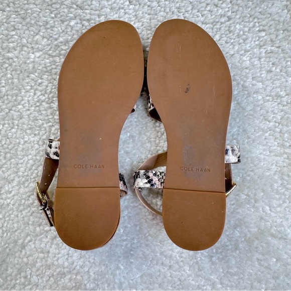 Cole Haan Findra Sandals in Tan Python Snakeskin Size 9B US - Picture 7 of 9